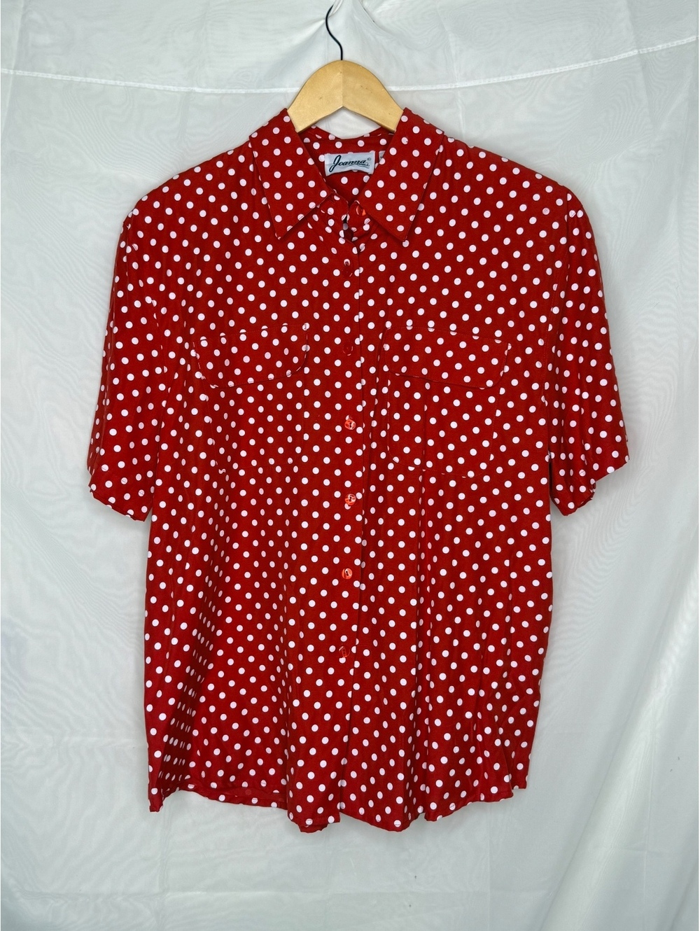 90s Polka Dot Button Up Vintage Joanna Size L